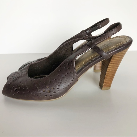 Seychelles Slingback Peep Toe Heels. 8.5. - Picture 2 of 5